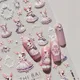 Autocollant de décoration 5D Nail Art décalcomanie pour ongles perle papillon œuf de Pâques