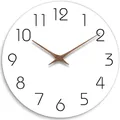 Horloge murale en bois sans tic-tac silencieuse horloge murale en bois blanche moderne simple