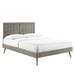 Alana Queen Wood Platform Bed With Splayed Legs - East End Imports MOD-6379-GRY