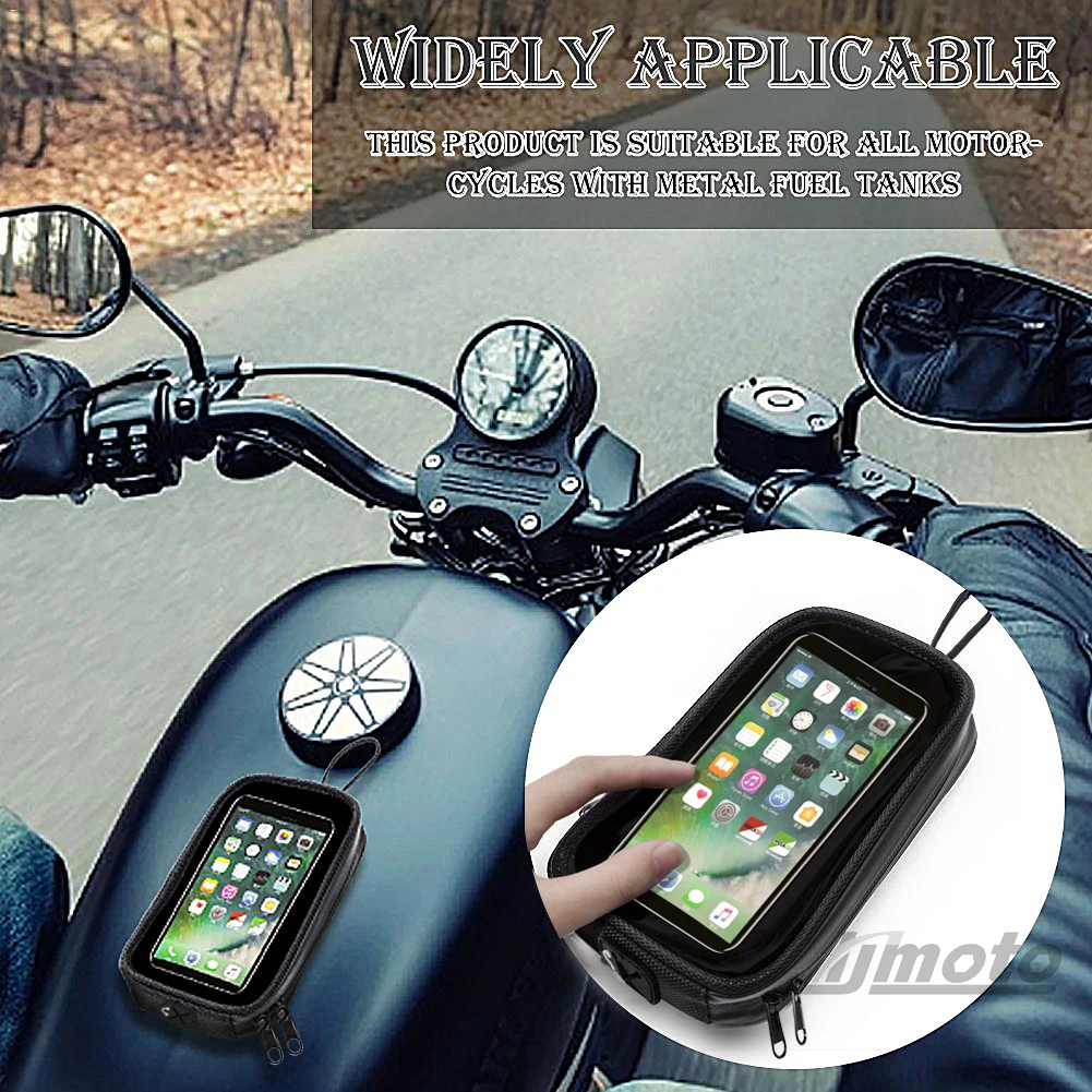 Borsa universale per serbatoio carburante per moto Borsa magnetica per serbatoio carburante Borsa trasparente Borsa per sedile per telefono cellulare Custodia per telefono cellulare impermeabile