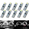 10x luci di avvertimento per strumenti per auto bianco T5 3014 SMD LED Wedge cruscotto avvertimento
