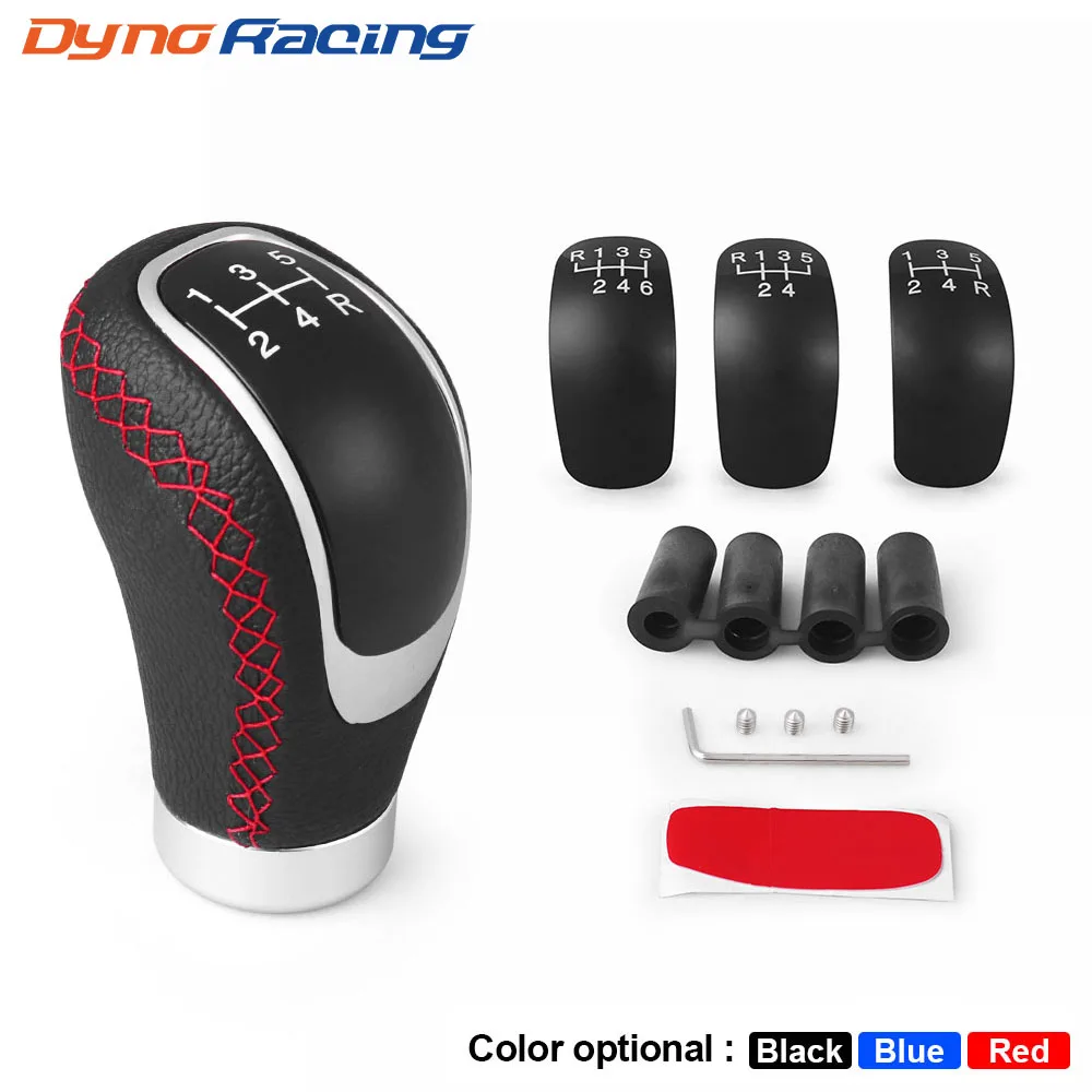 Pomello del cambio in pelle PU universale R a 5/6 velocità Pomello del cambio manuale per auto Pomello di ricambio per cambio testa del cambio modificata