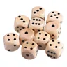 10 pz/set Set di dadi in legno dadi da gioco poliedrici dadi a punta a 6 lati per giochi da tavolo