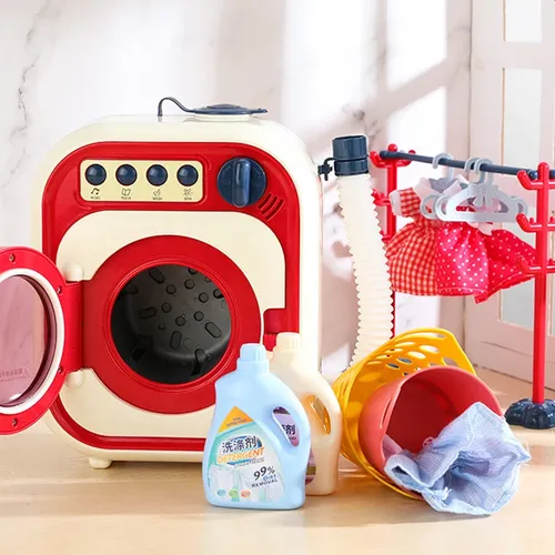 Kinder Waschmaschine Spielzeug so tun als ob Spielhaus Mini-Simulation elektrisches Spielzeug