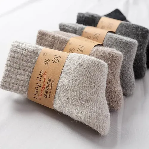 Socken Männer super dickere feste Socke Merinowolle Kaninchen Socken gegen kalten Schnee Russland