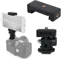 Supporto per telefono con slitta calda per fotocamera Adattatore per treppiede flessibile per monitor con supporto per slitta fredda per iPhone Samsung Canon Nikon Sony DSLR