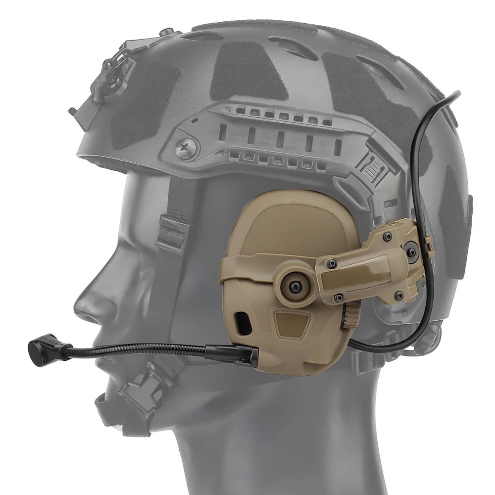 Taktisches GEN6-Headset ohne Geräuschunterdrückung, Headset mit Roboterarm-Mikrofon für die Jagd, Paintball, CS Militar, schneller Helm Image
