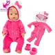 Baby Puppen Kleidung für 43cm Geboren Bebe Puppe Nette Katze Hoodie Set für 40cm Baby Puppe Jacke