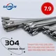 20 Stück 7 9mm Edelstahl-Metall kabelbinder Auspuff folie beschichtet Verriegelung Metall Reiß