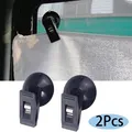 1 paio di clip per finestra interna per auto, supporto per tappo di aspirazione nero, ventosa in plastica, supporto rimovibile per biglietto per asciugamani, tende parasole