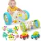 Rullo strisciante gonfiabile Giocattoli per bambini Sviluppo Infantile Shaker Sonagli Cellulari Giocattoli Giochi Neonato Auto Giocattoli Giocattoli per bambini 0 12 mesi