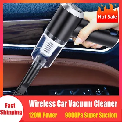 9000pa kabelloser Auto-Staubsauger USB-Aufladung 1200mah tragbares Reinigungs gerät Mini Nass-und Image