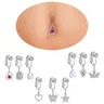1PC Fake Belly Button Ring Fake Belly Piercing Crown Clip On ombelicale Non ombelico falso Pircing
