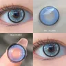 OVOLOOK 1 paio di lenti blu lenti a contatto colorate per occhi lacrime comiche lenti moda occhi