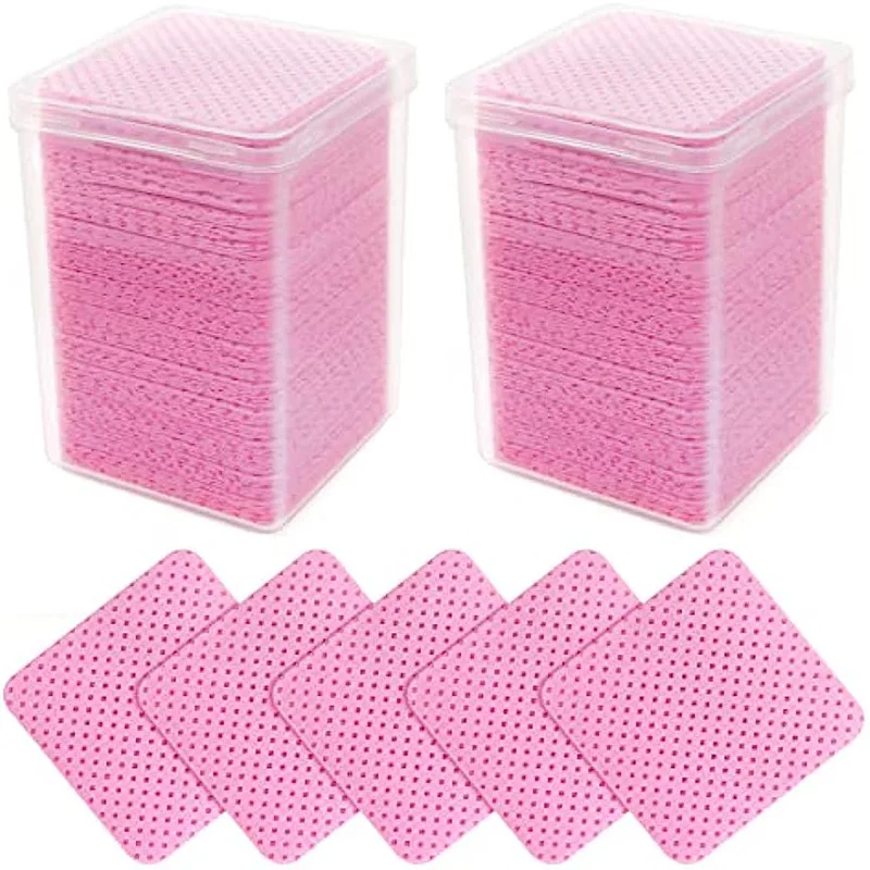 400 Stück Kleber-Wischtuch, Vliesstoff zum Abwischen von Augen, Schwarz, zum Entfernen von Werkzeugen, Kleber und Nagellack-Flasche, Großhandel mit Make-up-Werkzeugen