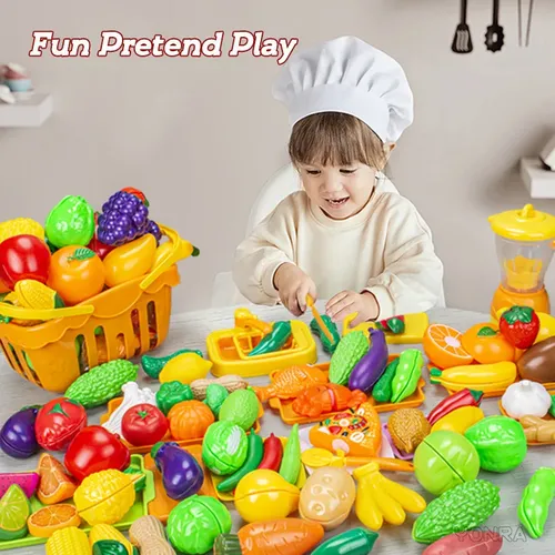 Obst & Gemüse Modell Küche so tun als würden Sie Spielzeug spielen. Kinder kochen Simulation