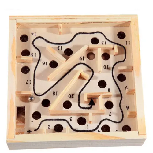 Montessori Holz Labyrinth Spielzeug Kinder 3D Puzzle Rolling Ball Labyrinth Brettspiel Anti stress
