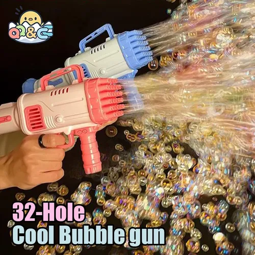 32 Loch Blasen Pistole Kinder Spielzeug Rakete Seife Blase Maschinen gewehre automatische Gebläse