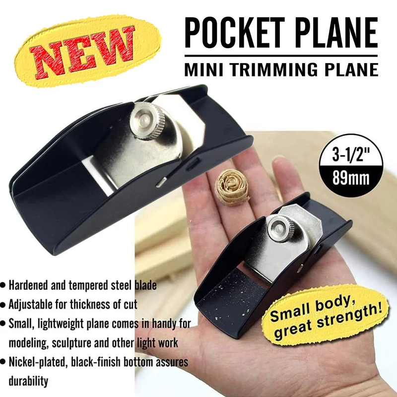 Mini Holz Trimmen Flugzeug Tasche Hand Hobel Schreiner Schneiden Rand Flugzeug Hand Hobel Hand Push Cast Carpenter Werkzeuge Dropshipping Image
