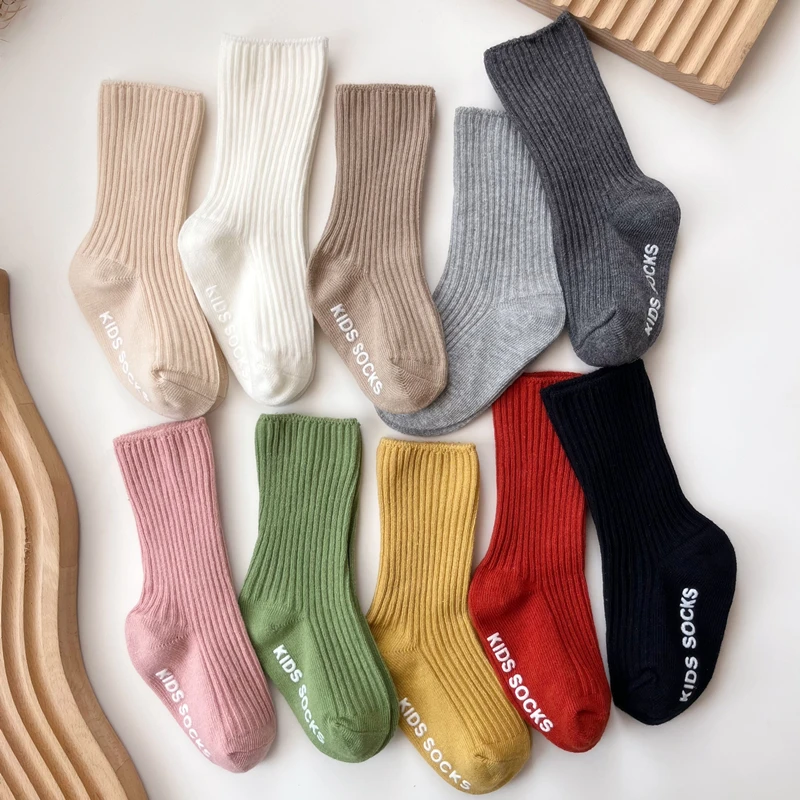 3 paare/los Neugeborene Babys ocken Kinder Jungen Mädchen Baumwoll streifen weiche Socke Kinder Kleinkind rutsch feste lange Socken für 0-3 Jahre Image