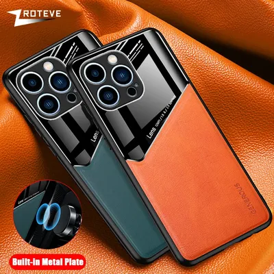 Für iPhone 17 16 16e 15 14 13 12 11 Pro Max Zroteve PU Leder Weichen Rahmen PC Abdeckung Für iPhone 16 Plus iPhone 17 Air Telefon Fall