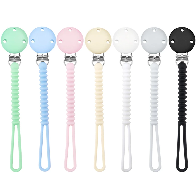 Baby Schnuller Clip Schnuller Schnuller Halter Schnuller Kette Silikon Kind Nippel Clips Baby Zahnen Spielzeug Kauen Geschenk Image