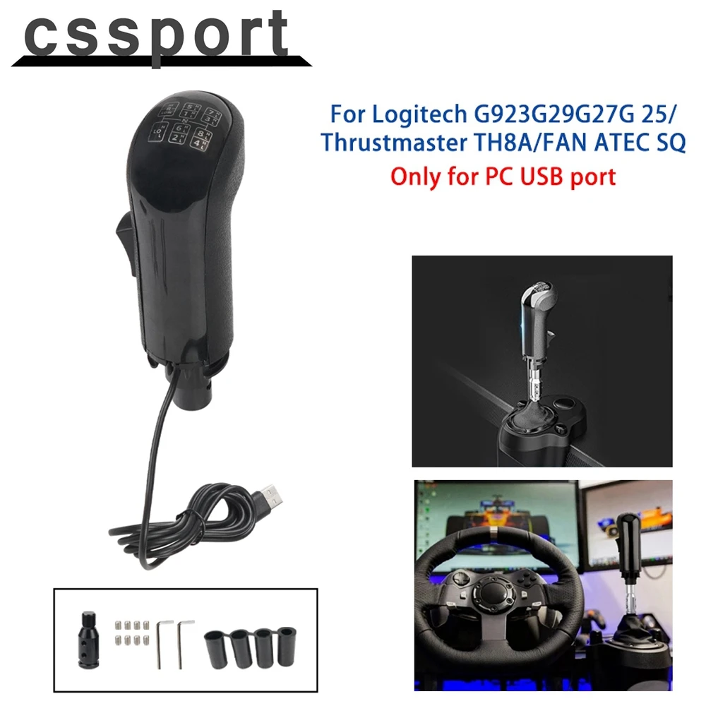 High Low Getriebe Simulator PC USB Shifter Knob Für Logitech G923 G29 G27 G25 TH8A USB Schalthebel Knob Für ATS ETS2 Für FANATEC SQ Image