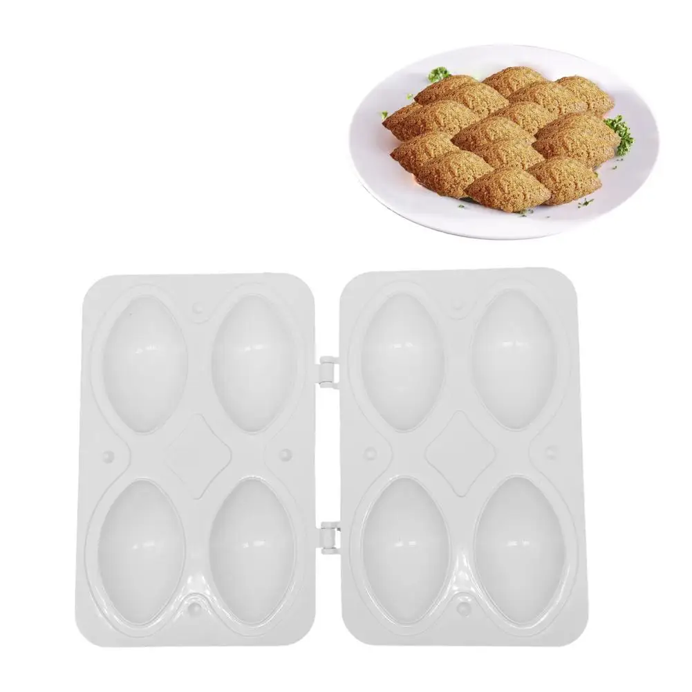 4 Löcher manuelle Fleisch bällchen hersteller Hack braten Form presse Hackfleisch verarbeiter Paste tchen Kuchen Desserts Kuchen Back zubehör Küchen werkzeug Image