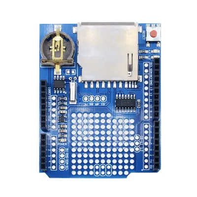 DS1307 SD Speicher Karte Slot Datenlogger Modul Logging Recorder Schild Aufnahme Erweiterungskarte Image