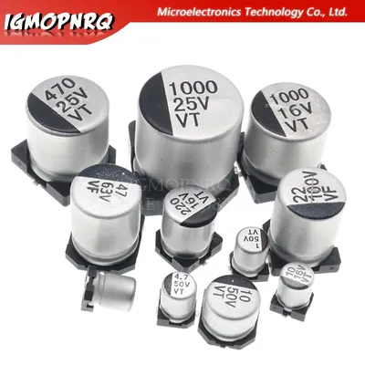10 stücke smd 6,3 V 10V 16V 25V 35V 50V Aluminium-Elektrolyt kondensator 1uf 2,2 uf 10uf 22uf 33uf Image
