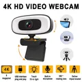 Webcam Mini 4k USB Computer 2k Webcam Full HD 1080p Web für die Arbeit mit Mikrofon Stativ für