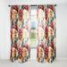 Designart "Renaissance Garden Botanical Pattern II" Botanical Room Darkening Curtain Panel