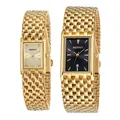 Berny gold uhr für paar luxus frauen/männer armbanduhr wasserdichte goldene uhr quarz edelstahl mode