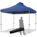 10â€™ x 10â€™ Pop Up Canopy Tent Easy Set-up Outdoor Tent Commercial Instant Shelter Portable Folding Canopy Tent w/Wheeled Carry Bag 3 Adjustable Heights Guy Ropes & Ground Stakes (Blue)