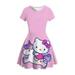 Summer Toddler Girl Dress Sleeveless Hello Kitty 3D Print Kids Beach Dress Princess Dresses for Girls Fashion Girls Clothing