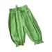 mveomtd Girls Summer Solid Color Pants Bundle Mouth Casual Pants Children s Draping Ice Silk Pants 0 To 6 Years Uniforms for Girls Pants Boys