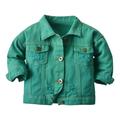 mveomtd Baby Boys Girls Denim Jacket Kids Toddler Button Down Jeans Jacket Top Coat Outerwear Casual Clothes Little Girls Jackets Girls Coat Size 5