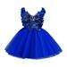 mveomtd Toddler Girls Dress Sleeveless Princess Flower Mesh Dress Wedding Dress For Children Clothing Fashion Long Sleeve Children Dress Little Girl Party Dress