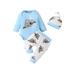 LisenraIn Baby 3 PCS Clothes Outfits Koala Print Long Sleeve Rompers and Casual Pants Beanie Hat Set for Infant Toddler