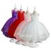 Esaierr 4-12T Kids Girls Dresses Flower Princess Sequin Dress Performance Dress Birthday Bridesmaid Party Pageant Formal Lace Long Dresses Flower Girl Dress Flower Girl Dress