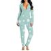 Shldybc Christmas Womens Pajama Sets Sexy Deep V Neck Butt Flap Pajamas Onesie Sexy Bodycon Bodysuit Long Sleeve Onepiece Jumpsuit Rompers - Fall/Winter Clearance