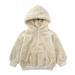 AherBiu Unisex Baby Fleece Sweatshirt Half Zip up Hooded Thermal Warm Pullover Tops with Pocket
