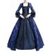 AOOCHASLIY Fall Party Dresses Women Retro Party Princess Cosplay Lace Floor Length Dress