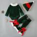 Black and Friday Deals 2023 Shldybc Baby Girls Christmas Outfits Newborn Baby Girl Puff Long Sleeve Bodysuit+Flare Bell Bottom Pants+Headband 3Pcs Clothes Set