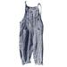 Dtydtpe Jumpsuits for Women Fashion Women Pocket Bandage Sleeveless Jumpsuit Stripe Bodysuit Playsuit Romper Light Blue Xl