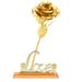 24k Gold Rose Flower Artificial Forever Flower Rose Romantic Gold-plated Galaxy Rose with Love Base for Mother s Day Birthday Valentine s Day Christmas Anniversary (Golden)