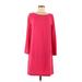 Donna Ricco Casual Dress - Shift: Pink Solid Dresses - New - Women's Size 8