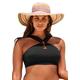 Plus Size Women's High Neck Halter Bikini Top by Swimsuits For All in Black (Size 22)
