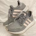 Adidas Shoes | Adidas Sneakers Size Us 6.5 Women’s 8 Swift Sneakers Running Shoes Grey Pink | Color: Gray/Pink | Size: 8