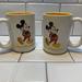 Disney Dining | Classic Walt Disney World Mickey Mouse Stoneware Mugs-Set Of 2 | Color: White/Yellow | Size: Os
